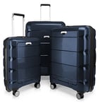 Hauptstadtkoffer - Britz – Handgepäck mit Laptop-Fach, Rollkoffer Reisekoffer Erweiterbar, TSA, 4 Rollen, Bleu foncé, Koffer-Set, Ensemble de Bagages