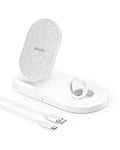 Anker Wireless Charging Station, PowerWave Sense 2-in-1 Stand with Watch Charging Holder for Apple Watch SE/6/5/4/3/2/1, iPhone 12/12 Pro/12 Pro Max/SE (Watch Charging Cable & AC Adapter Not Included)