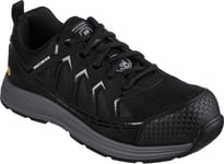 Skechers Mens Safety Shoes Trainers Malad ii Composite Toe Lace Up  black UK Siz