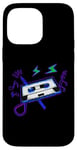 Coque pour iPhone 14 Pro Max Cassette Tape Pencil années 80 rétro vintage musique rétro