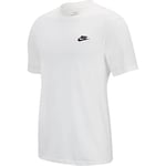 Nike Homme T-shirt, Coupe slim, Polyester, Blanc (Blanc/Noir 101), M