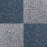 Dalle de Moquette Ultra-Résistant Couleur Bleu Tempête & Gris Platine pour Usage Professionnel, 2 Paquets de 20 Dalles de 50cm x 50cm (Superficie de