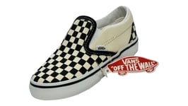 VANS Black & White Checkerboard Slip-On Trainers Size Infant UK 8/EUR 25/ 14.5cm