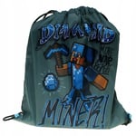 Minecraft Drawstring Gym Bag Backpack 32 x 36 cm Diamond Miner