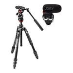 Manfrotto Befree Advanced Live Tripod + JOBY Wavo Plus On Camera Micro