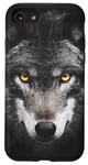 iPhone SE (2020) / 7 / 8 Wolf Lovers Black Wolf Wild Animal Lovers Wolf Illustration Case