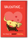 Funny Valentines Day Card For Him Her Cute Cartoon Comedy Humour Dog Lovers Pun