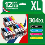 123CONSOMMABLES - 364XL - Cartouche d'encre Compatible avec HP 364 364XL pour Officejet 4620 4610 4622 Deskjet 3070A 3520 3524 Photosmart 5520 5510 5511 5512 (3 Noir / 3 Cyan / 3 Magenta / 3 Jaune)