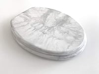 Adob Lunette de WC Marbre Charnières en acier inoxydable, blanc, 83080 Couvercle