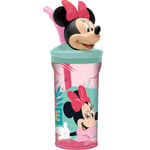 Kop med Sugerør Minnie Mouse CZ11337 Pink 360 ml 3D