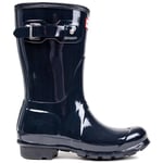 Hunter Womens Original Short Boots - Navy material_other - Size UK 5