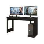 Miroytengo - Gamer Nero Black Table Study Office 136 cm