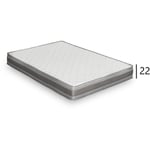 Matelas baryton épaisseur 22 cm dont 4 cm à mémoire de forme 42 kg/m3 pour canapé convertible express 140 cm