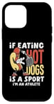 Coque pour iPhone 12 mini Si manger des hot dogs est un sport, je suis un athlète, un hot dog amusant