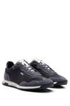 BOSS Mens Zayn Lowp Low-top Trainers in Mixed Materials with Washed Effect Size 6 Black