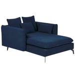 Chaise Longue En Tissu Bleu Charmes