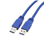 Uknown USB 3.0 Super Speed Transfer Cable,Type A Male to Male,for External Hard Drive, WD My Cloud, DVD, Laptop Cooler and Blu-ray Disc Player, etc (0.6m)