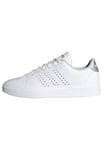 adidas Femme Advantage 2.0 Shoes, Cloud White/Grey Two/Silver Metallic, 37 1/3