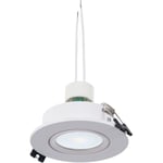 Barcelona Led - kit Spot encastrable inclinable Ø90mm (blanc) + Ampoule GU10 - Blanc Froid