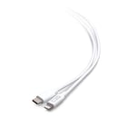 C2G 1.8M USB-C® Male to Lightning Male Sync and Charging Cable - White (6 ft) - Mfi Certified Long Lightning Cable for use with Apple iPhones