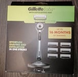 Gillette Labs | Exfoliating Bar Magnetic Stand & 7 Blade | GENUINE & BRAND NEW