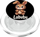 Labubu Cute Brown Bunny Monster PopSockets PopGrip for MagSafe