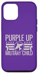 Coque pour iPhone 12/12 Pro Purple Up For Military Kids Mois of Military Child Adultes