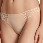 Calida Trosor Natural Comfort Lace Thong Beige bomull XX-Small Dam