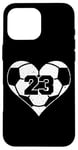 iPhone 16 Pro Max Soccer Number 23 Jersey Funny Soccer Heart Game Day Case