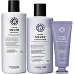 maria nila Sheer Silver Bundle Shampoo 350 ml & Conditioner 300 ml & M