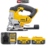 DEWALT DCS331N Cordless 18V XR Li-Ion Jigsaw With 2 x 5.0Ah Batteries & Charger