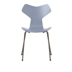 Fritz Hansen - Grand Prix 3130 Lavender Blue Färgad Ask/Brown Bronze - Ruokapöydän tuolit - Arne Jacobsen - Sininen - Metalli/Puu