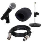 Shure SM58 LCE avec support de table, câble et bonnette anti-vent