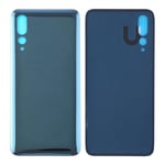 Vitre arrière (cache batterie) avec Adhésif pour Huawei P20 Pro Bleu + Logo