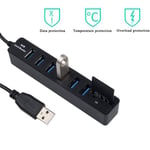 USB-keskitin 6-porttinen USB 2.0 -datakeskittimen jakaja USB-laajennusmuistin muistikortinlukijat PC-kannettaville tietokoneille