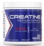 Sci-MX Creatine Monohydrate Powder 250g 100% Pure Mesh Micronized 50 Servings