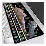 ITBT Monster Hunter Tapis De Souris 800X300Mm Gaming Mousepad, Clavier Étendu, Tapis De Souris Professionnel De Jeu Mousepad avec Base De 3 Mm D'Épaisseur, pour Ordinateurs Portables, Pc, F