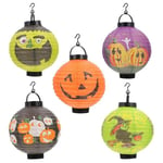 5 kpl Halloween-paperilyhty Halloween-koristeisiin