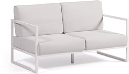 Comova, Udendørs 2-personers sofa, hvid, H85x152x85 cm, aluminium
