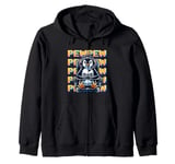 Cute Gaming Penguin Pew Video Game Graphic Men Kids Women Zip Hoodie