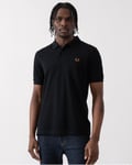 Fred Perry Mens Plain Signature Polo Shirt - Black - Size Large