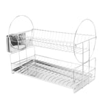 Dish Rack Stylish Design Full‑Size Plates Dish Drainer Stainless Steel Dishes