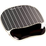 Fellowes Photo Gel Mouse Mat with Wrist Support and Microban Protection - Mouse Pad with Non Slip Rubber Base - Ergonomic Mousepad for Computer Laptop - Chevron