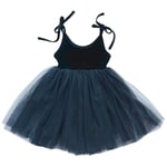 DOLLY by Le Petit Tom Sammet Tutu Klänning med Cosmic Strings i Black | Svart | 0-1 years