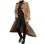 Mens Windbreaker Long Coats Ankle-length Outwear Cardigan Coat Trench Jacket