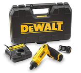 DEWALT - Tournevis Gyroscopique XR 7.2V Li-Ion 1Ah - DCF680G2-QW - Tournevis Électrique sans Fil avec Coffret, 2 Éclairages LED, 2 Batteries / Chargeur - Vitesse 0-430tr/min - Mandrin ¼”