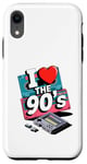 Coque pour iPhone XR I Love The 90's Cassette Player Music Tape Recorder