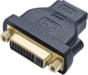 DTech DVI Female to HDMI Female Adapter Bi-Directional HDMI to DVI-I Converter 24+5 Port 4K 1080p Video for Computer Monitor PC TV