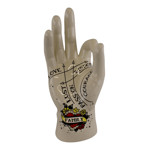 Palmistry Hand Ceramic Decoration Mystical Psychic Decor Gift Cream 22.5cm