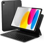 Clavier Ipad Français Azerty Pour Ipad 10ème Génération 10.9"" 2022,Coque Avec Clavier Pour Ipad 10,Étui Magnétique Bluetooth Ultra-Mince Avec Clavier,Chargeur De Type C,Noir.[Y794]